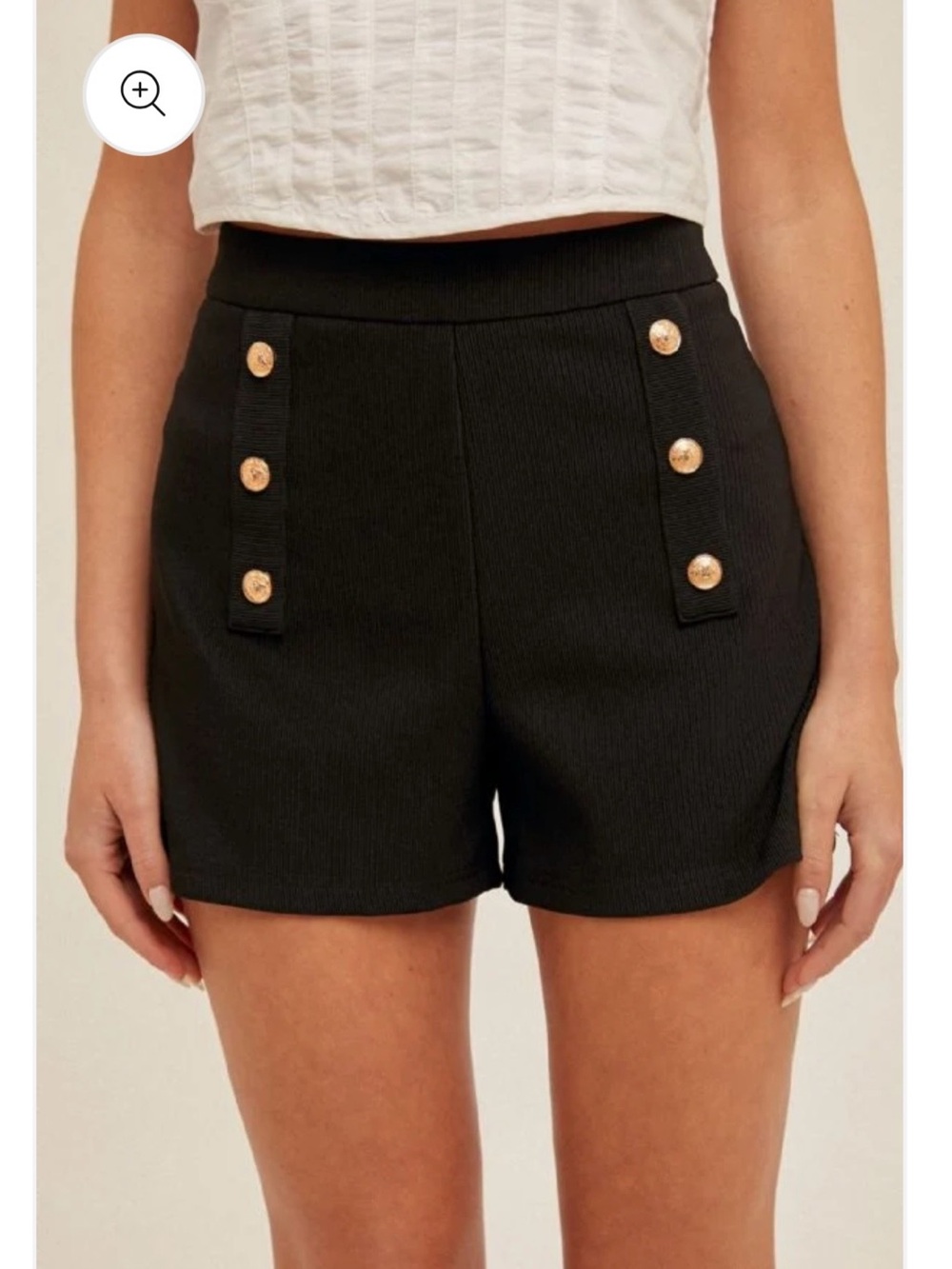 Hem & Thread Black Ottoman Shorts